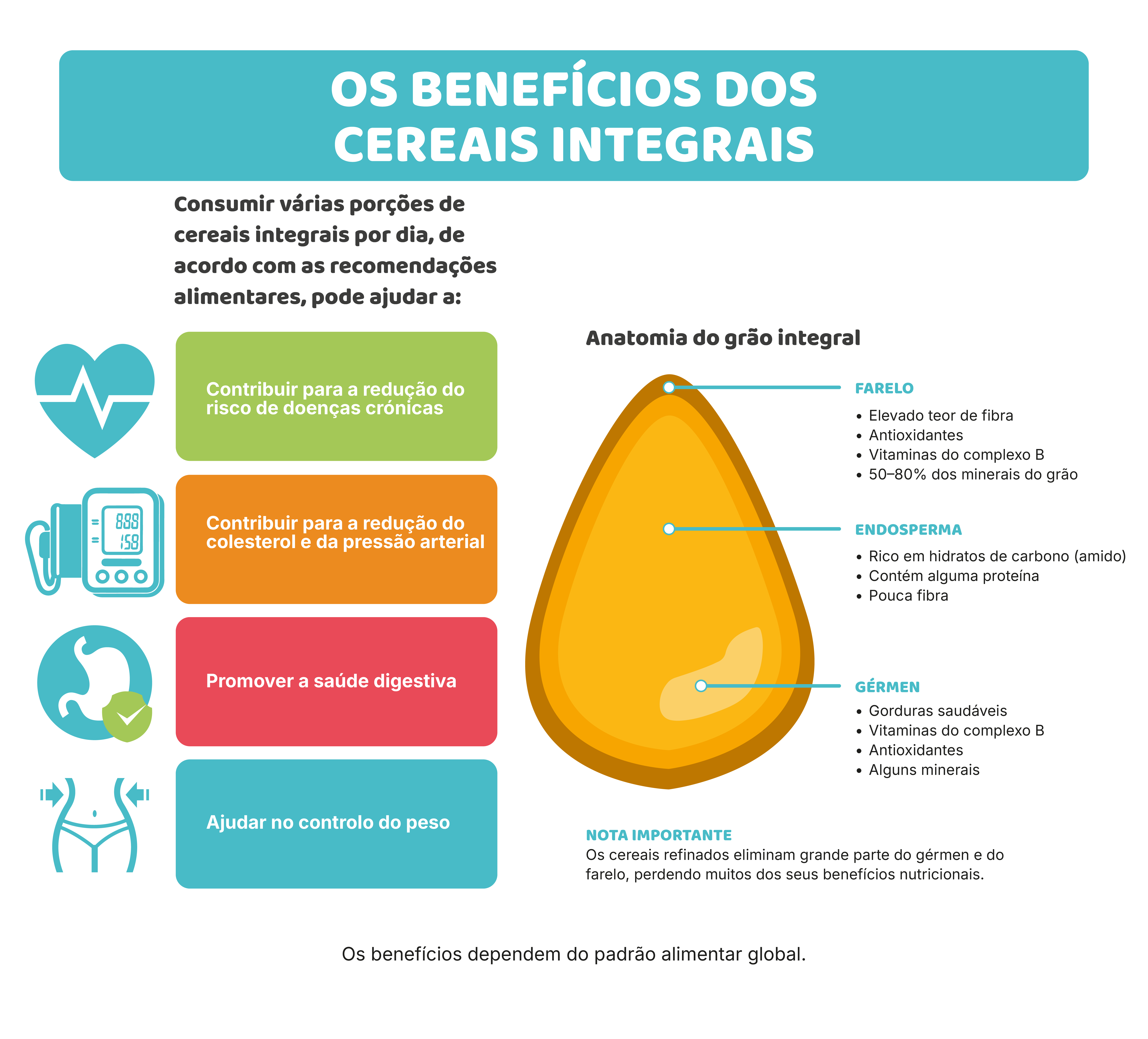 b) Cereais e tubérculos: energia inteligente